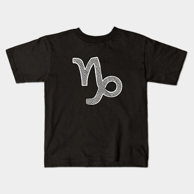 Zodiac sign - capricorn Kids T-Shirt by Florin Tenica